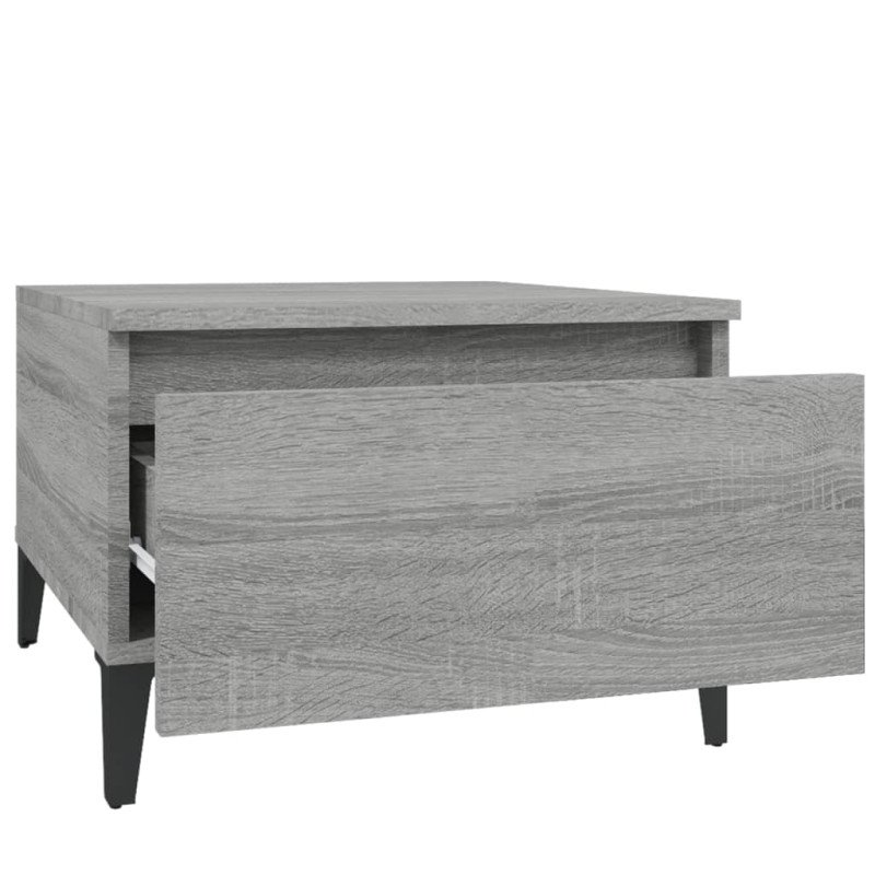 vidaXL Bočný stolík sivý sonoma 50x46x35 cm spracované drevo