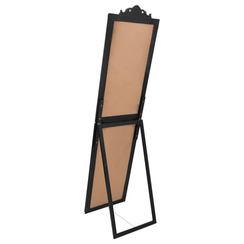 vidaXL Voľne stojace zrkadlo čierne 40x160 cm