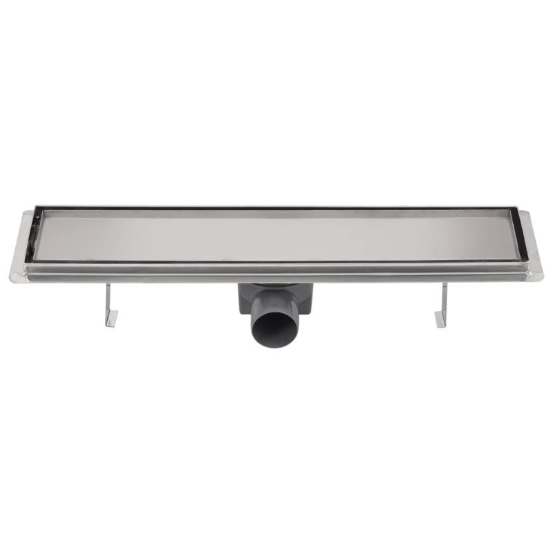 vidaXL Rovný sprchový odtok, 530x140 mm, nerezová oceľ