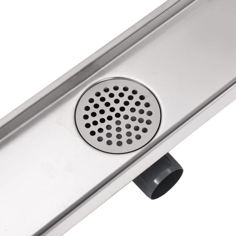 vidaXL Rovný sprchový odtok, 530x140 mm, nerezová oceľ