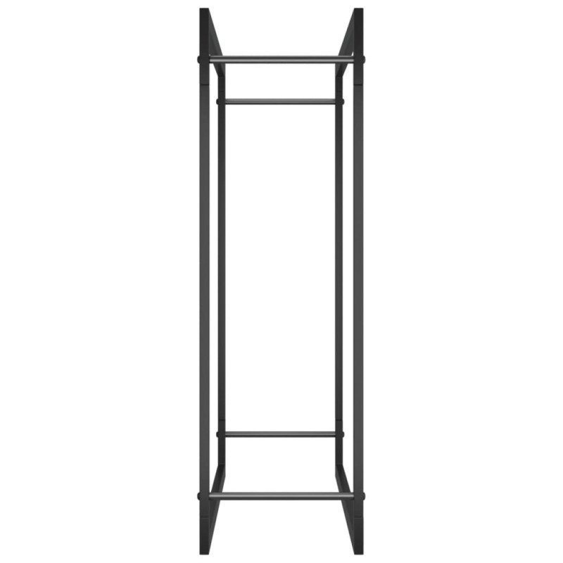 vidaXL Stojan na krbové drevo matný čierny 80x28x86 cm oceľ