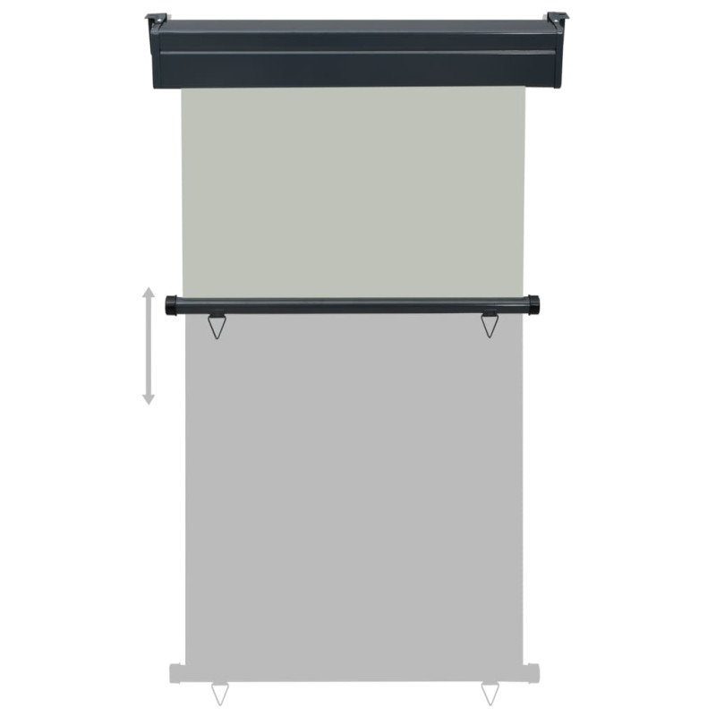 vidaXL Bočná markíza na balkón 100x250 cm, sivá