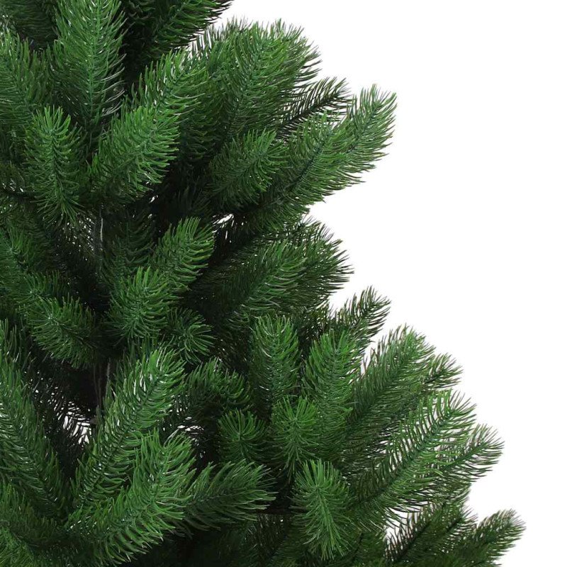 vidaXL Umelý vianočný stromček jedľa Nordmann LED a gule zelený 120 cm