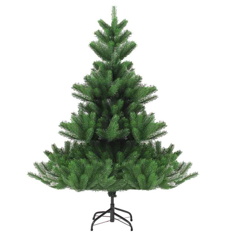 vidaXL Umelý vianočný stromček jedľa Nordmann LED a gule zelený 180 cm