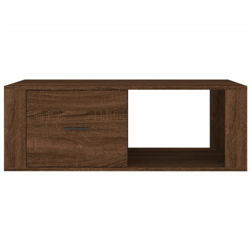 vidaXL Konferenčný stolík hnedý dub 100x50,5x35 cm spracované drevo