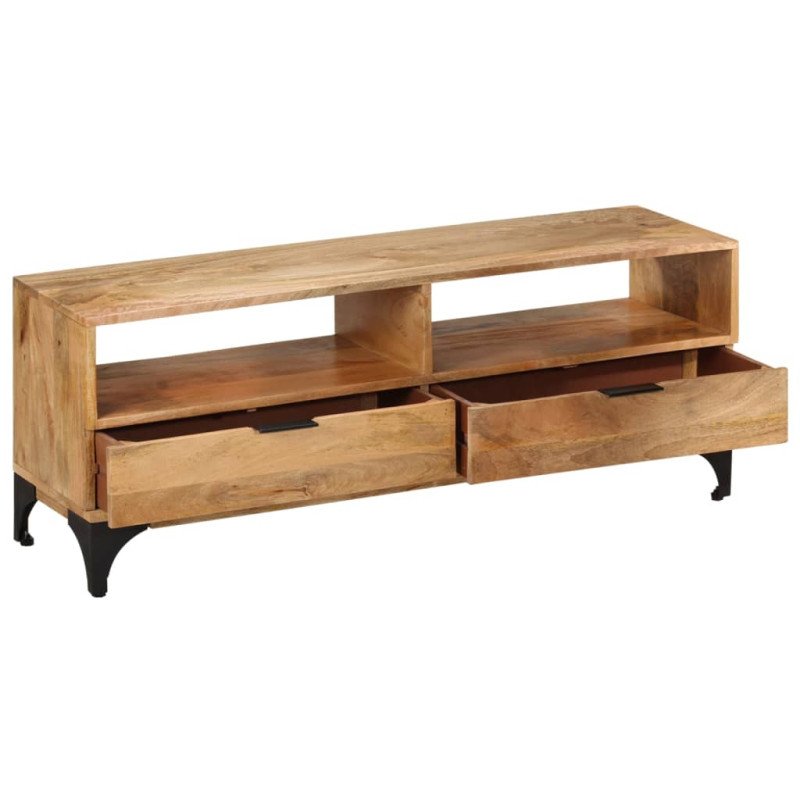 vidaXL TV stolík z mangového dreva, 120 x 35 x 45 cm