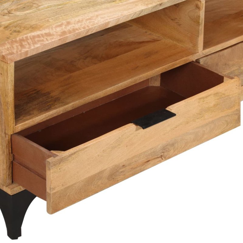 vidaXL TV stolík z mangového dreva, 120 x 35 x 45 cm