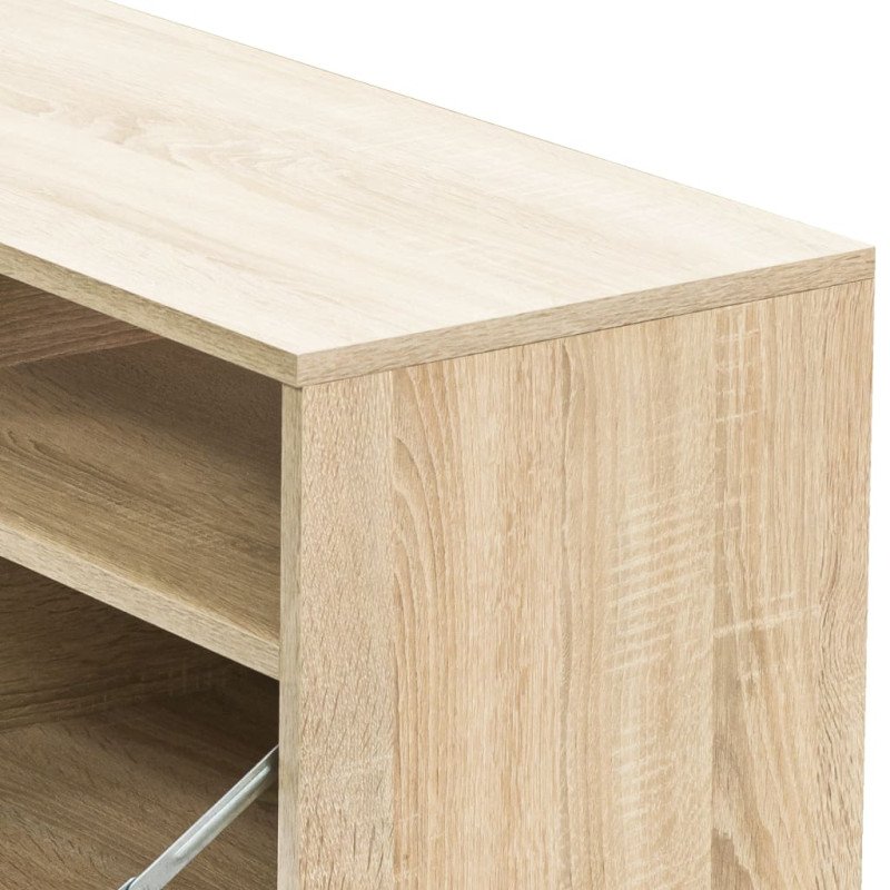 vidaXL TV stolík z drevotriesky, 95x35x36 cm, dubová farba 