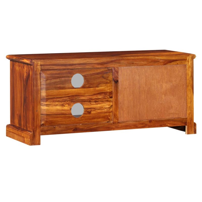 vidaXL TV stolík z masívneho sheeshamového dreva, 90x30x40 cm