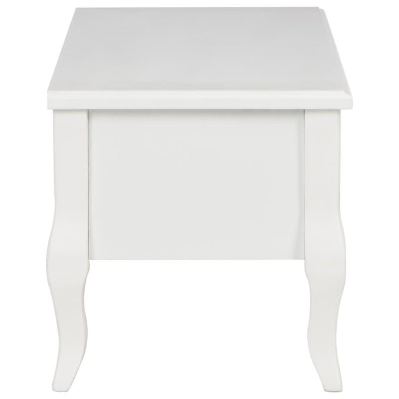 vidaXL TV stolík biely 100x35x35 cm drevený
