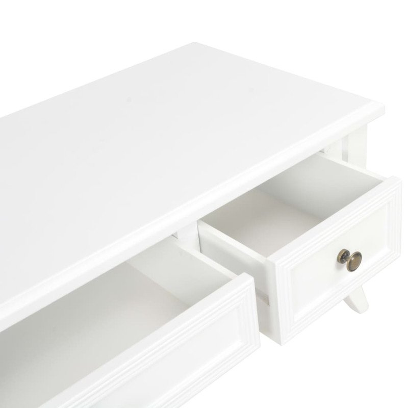 vidaXL TV stolík biely 100x35x35 cm drevený