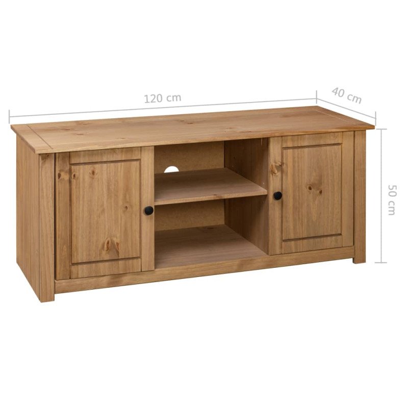 vidaXL TV skrinka 120x40x50 cm borovicový masív Panama