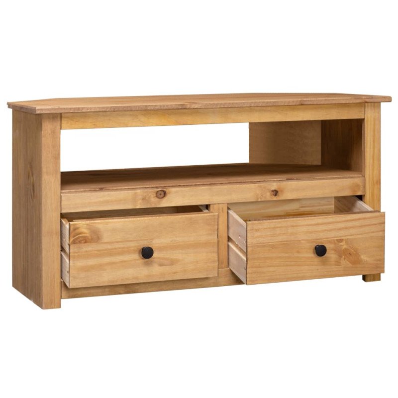 vidaXL Rohová TV skrinka 93x49x49 cm borovicový masív Panama Range