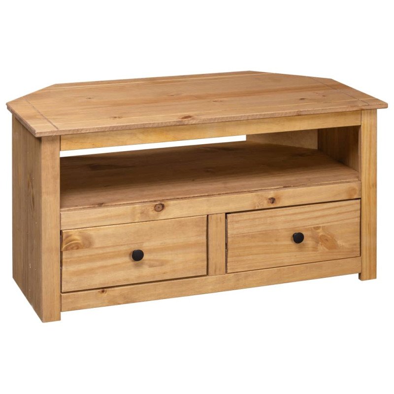 vidaXL Rohová TV skrinka 93x49x49 cm borovicový masív Panama Range