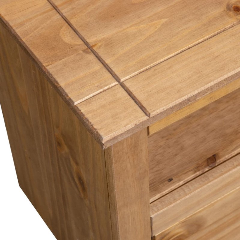 vidaXL Rohová TV skrinka 93x49x49 cm borovicový masív Panama Range
