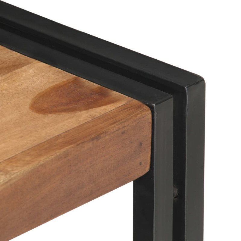 vidaXL TV stolík 120x30x40 cm masívne drevo so sheeshamovým zakončením