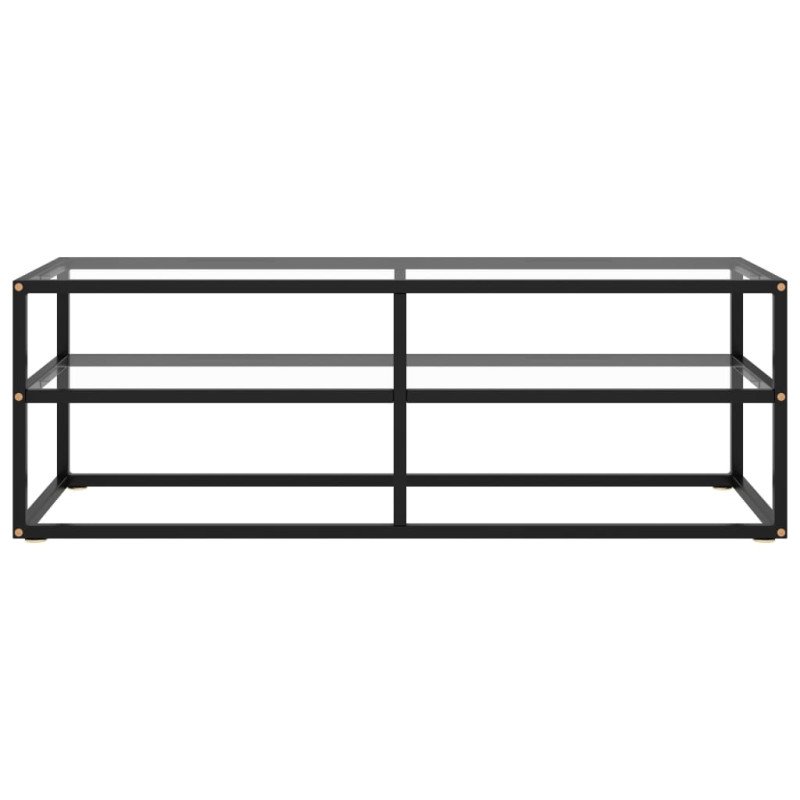 vidaXL TV skrinka čierna s priehľadným sklom 120x40x40 cm