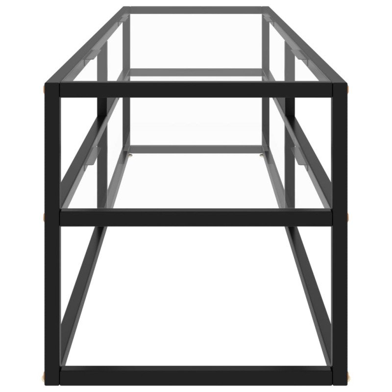 vidaXL TV skrinka čierna s tvrdeným sklom 160x40x40 cm vidaXL TV skrinka čierna s tvrdeným sklom 160x40x40 cm