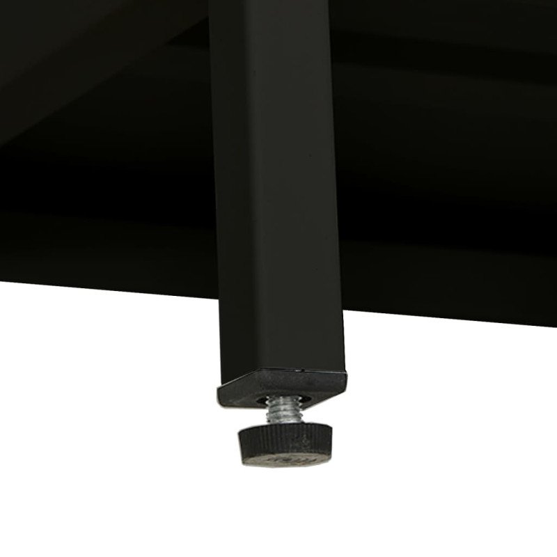 vidaXL TV skrinka čierna 90x30x44 cm oceľ a sklo vidaXL TV skrinka čierna 90x30x44 cm oceľ a sklo