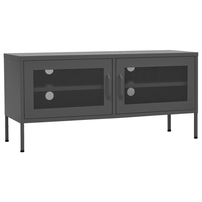 vidaXL TV skrinka antracitová 105x35x50 cm oceľ 