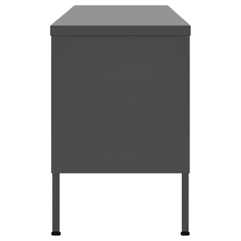 vidaXL TV skrinka antracitová 105x35x50 cm oceľ 