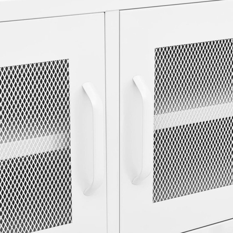 vidaXL TV skrinka biela 105x35x50 cm oceľ 