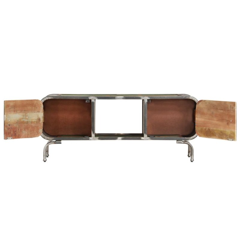 vidaXL TV skrinka viacfarebná 110x30x42 cm masívne recyklované drevo