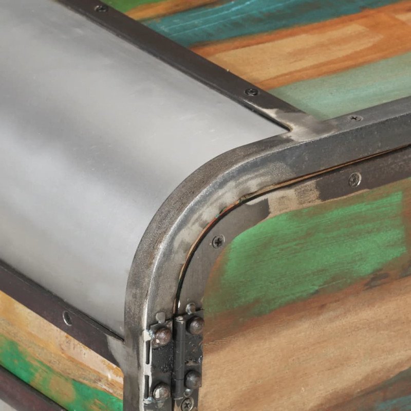 vidaXL TV skrinka viacfarebná 110x30x42 cm masívne recyklované drevo