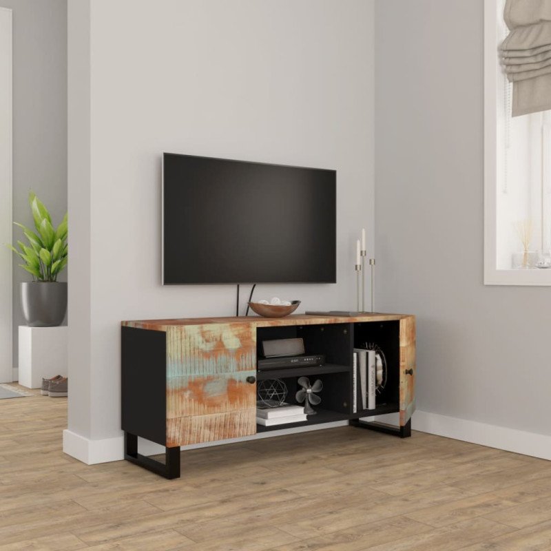 vidaXL TV skrinka 105x33x46 cm recyklovaný masív