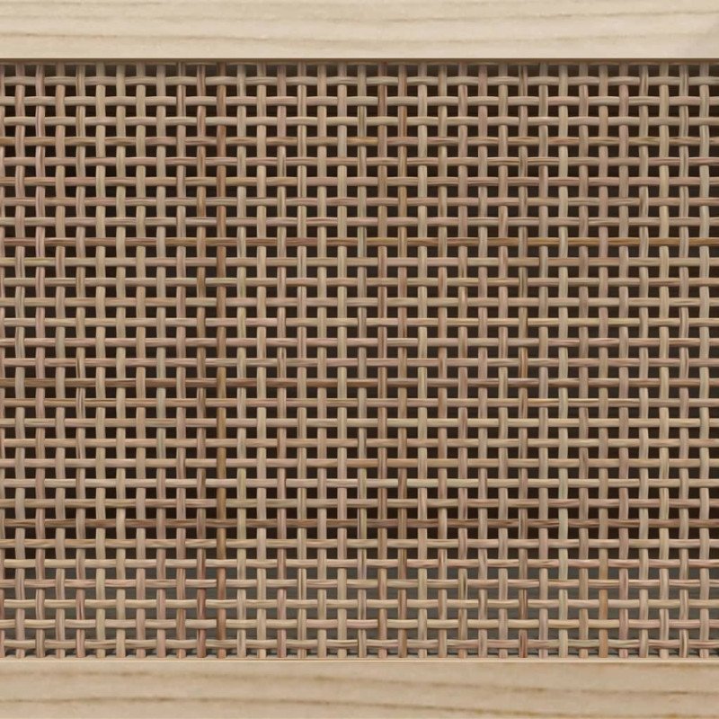 vidaXL TV skrinka Hnedá 105x30x40 cm masívna borovica a prírodný ratan
