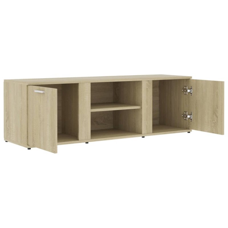 vidaXL TV skrinka, dubu sonoma 120x34x37 cm, drevotrieska