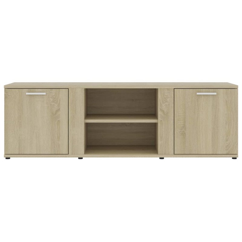 vidaXL TV skrinka, dubu sonoma 120x34x37 cm, drevotrieska