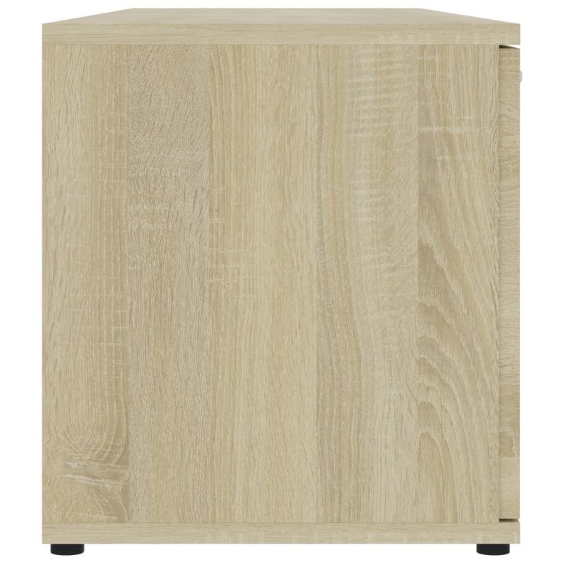 vidaXL TV skrinka, dubu sonoma 120x34x37 cm, drevotrieska