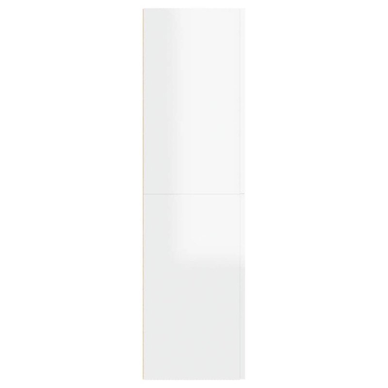 vidaXL TV skrinka, lesklá biela 30,5x30x110 cm, kompozitné drevo