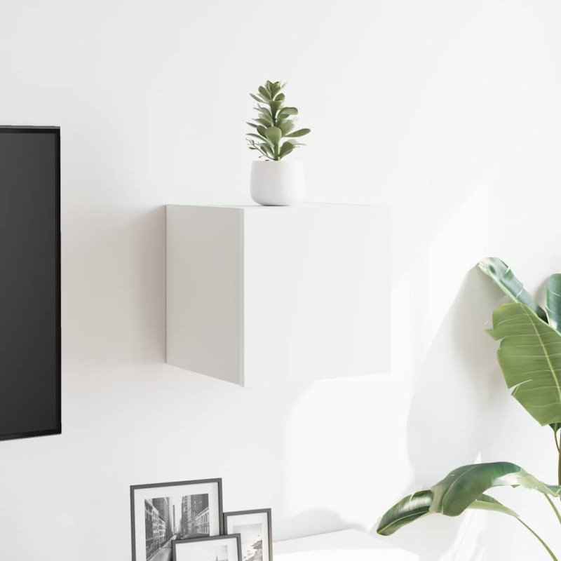 vidaXL Nástenná TV skrinka biela 30,5x30x30 cm