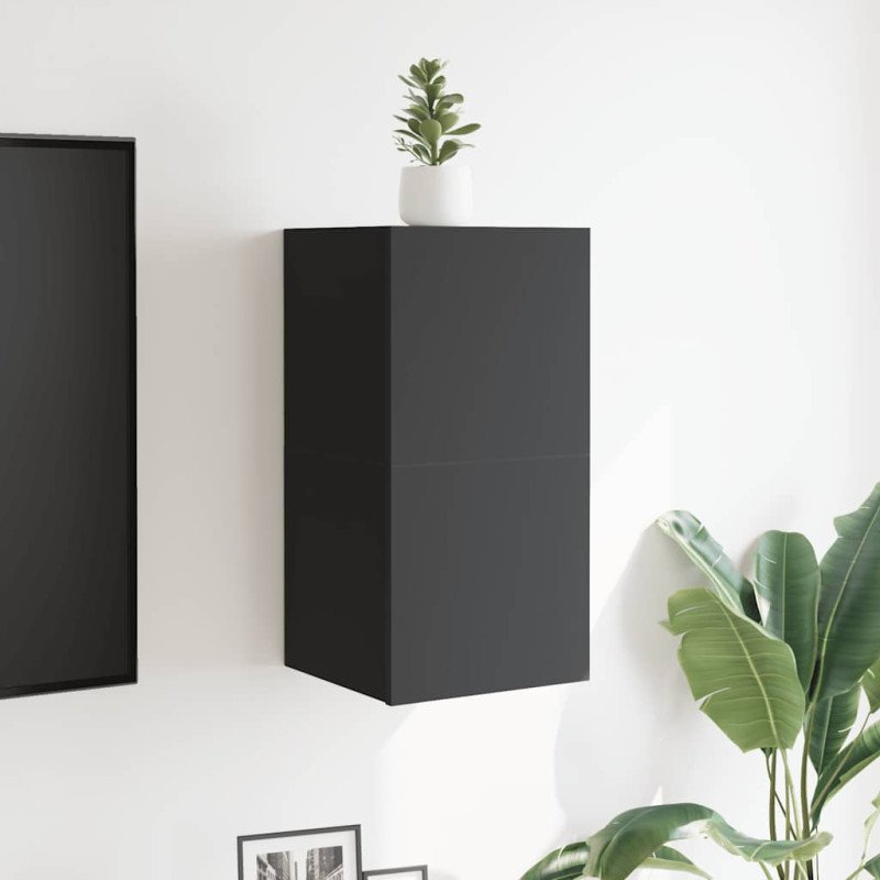 vidaXL Nástenné TV skrinky 2 ks sivé 30,5x30x30 cm