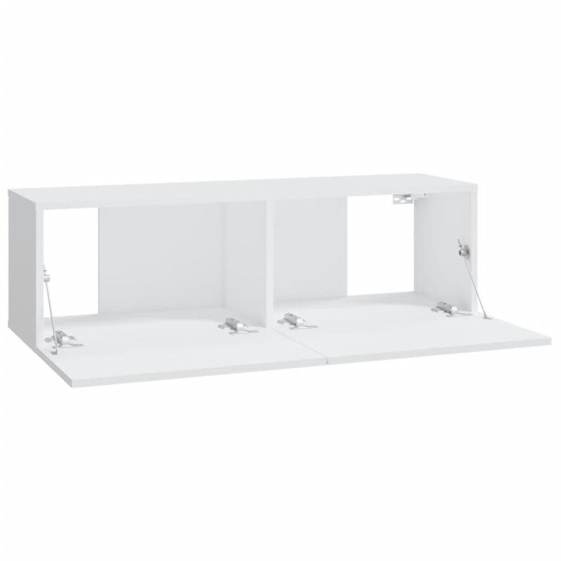 vidaXL Nástenné TV skrinky 2 ks biele 100x30x30 cm spracované drevo