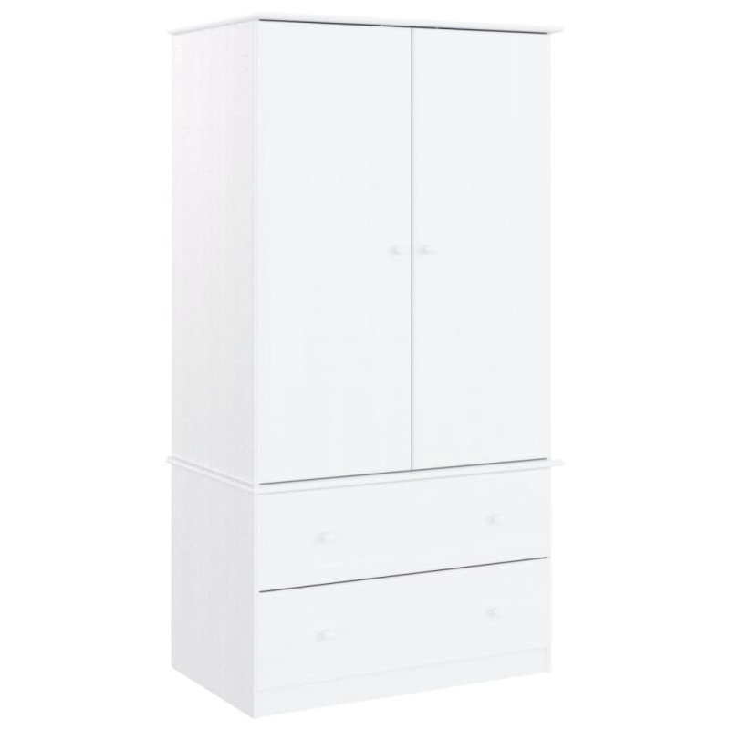 vidaXL Šatník ALTA biely 90x55x170 cm masívna borovica