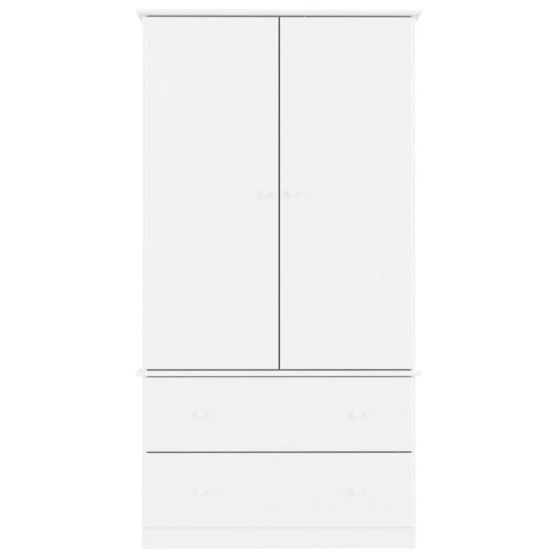 vidaXL Šatník ALTA biely 90x55x170 cm masívna borovica