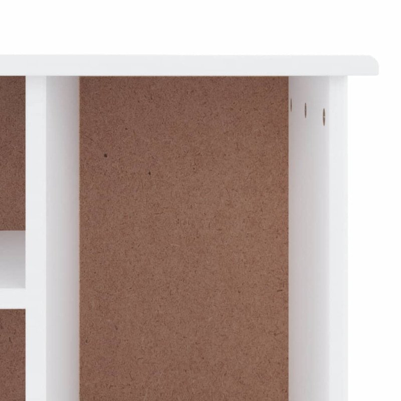 vidaXL Lavica na topánky ALTA biela 100x35x45 cm masívna borovica
