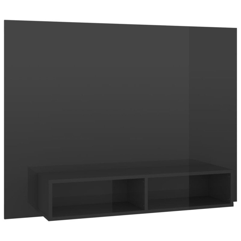 vidaXL Nástenná TV skrinka lesklá sivá 120x23,5x90 cm drevotrieska 