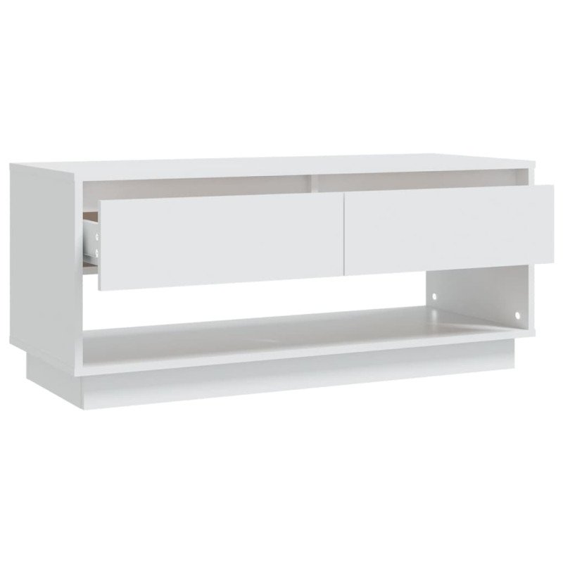 vidaXL TV skrinka biela 102x41x44 cm drevotrieska