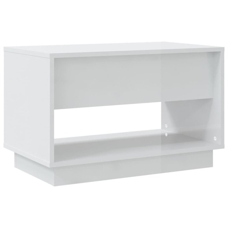vidaXL TV skrinka lesklá biela 70x41x44 cm drevotrieska 