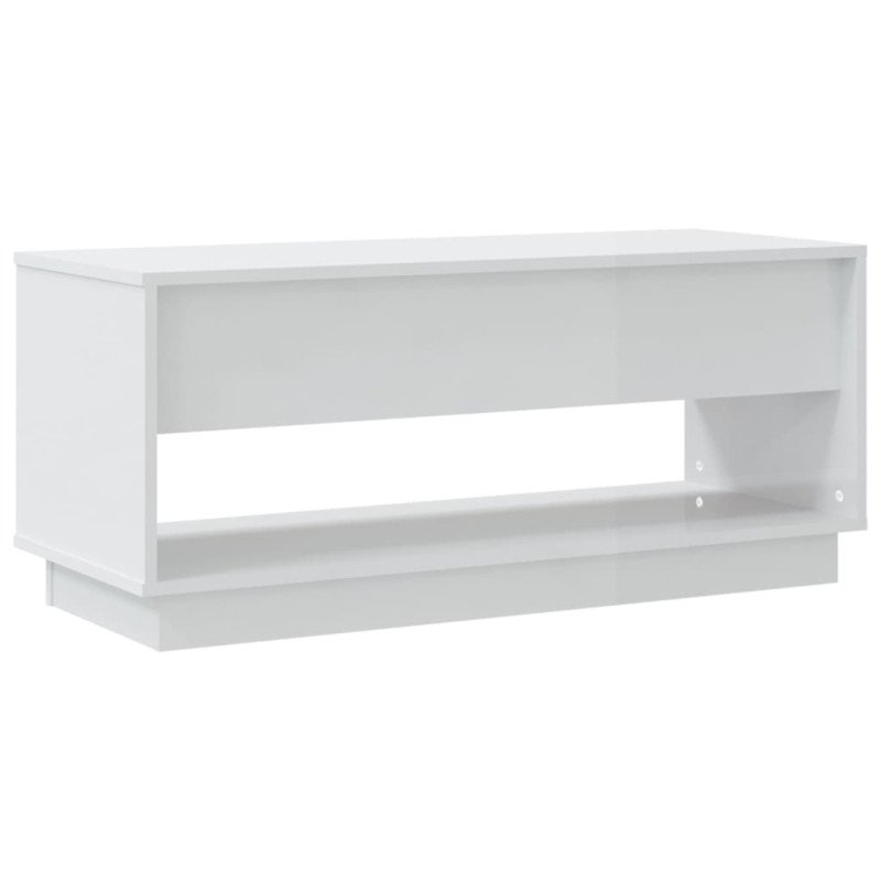 vidaXL TV skrinka lesklá biela 102x41x44 cm drevotrieska