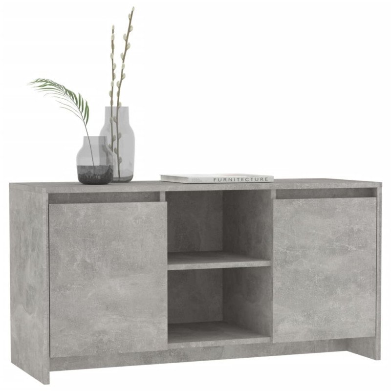 vidaXL TV skrinka betónovo-sivá 102x37,5x52,5 cm drevotrieska
