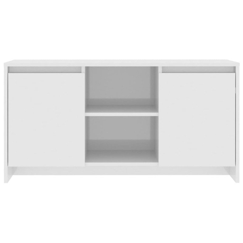 vidaXL TV skrinka lesklá biela 102x37,5x52,5 cm drevotrieska