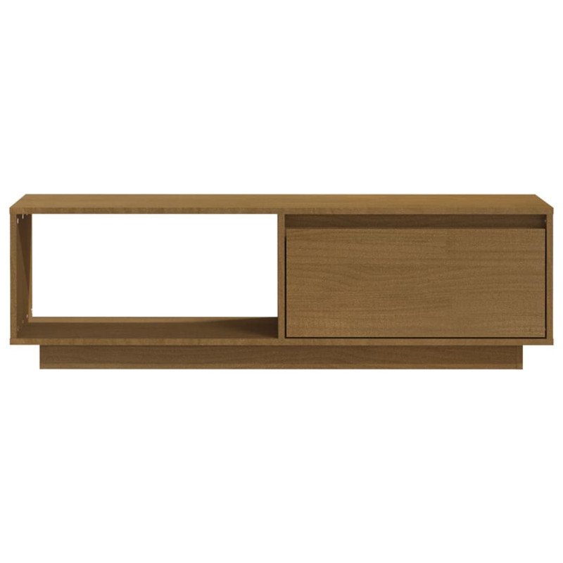 vidaXL TV skrinka medovo-hnedá 110x30x33,5 cm borovicový masív