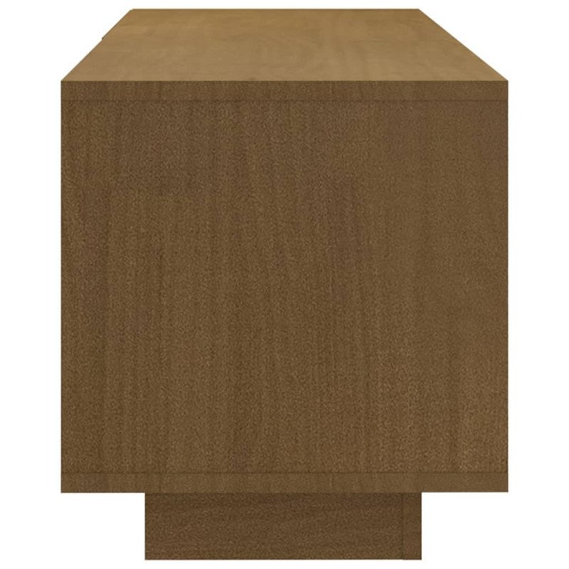 vidaXL TV skrinka medovo-hnedá 110x30x33,5 cm borovicový masív