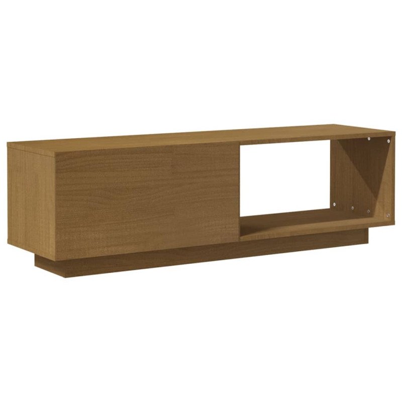 vidaXL TV skrinka medovo-hnedá 110x30x33,5 cm borovicový masív