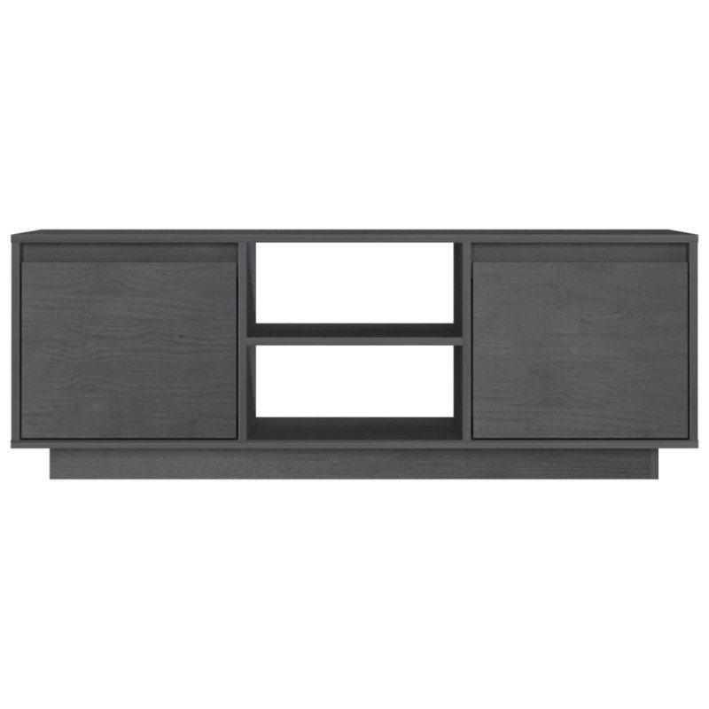 vidaXL TV skrinka sivá 110x30x40 cm borovicový masív vidaXL TV skrinka sivá 110x30x40 cm borovicový masív